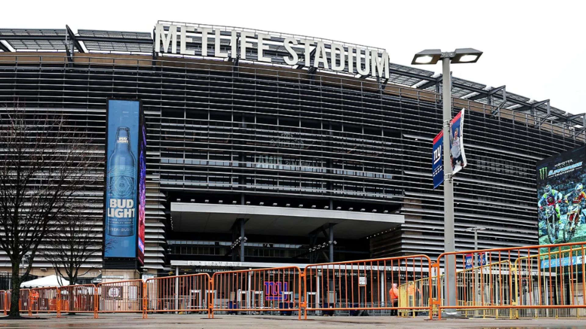 View connecting the home to the MetLife Stadium area and match-day energy.